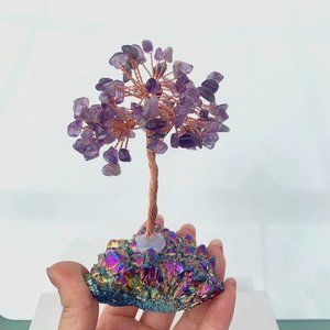 Natural Amethyst Lucky Purple Gem Wishing Tree